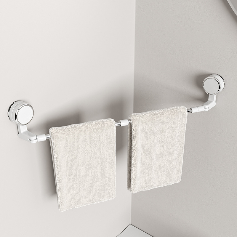 Prísavný vešiak na uteráky, rozťahovací, otočný, bez vŕtania, do kúpeľne, plastový