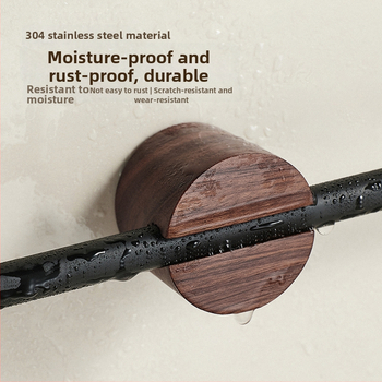 Be gręžimo sienos dvira laikiklis, 304 nerūdijančio plieno, vienos lazdelės, apkrova 3 kg, anti-slydimo, antibakterinis, atsparus pelėsiui