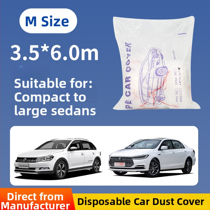 Ühekordselt kasutatav auto kate, läbipaistev plastfilm, tolmukindel, kaitse auto hoolduse ajal, kohandatav mitmele mudelile