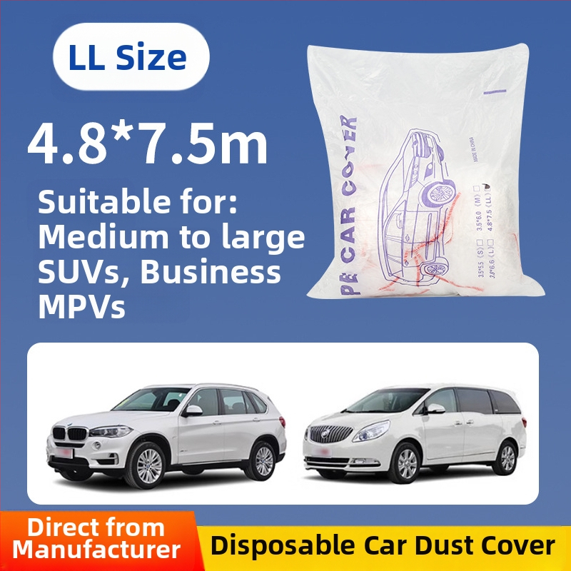 Ühekordselt kasutatav auto kate, läbipaistev plastfilm, tolmukindel, kaitse auto hoolduse ajal, kohandatav mitmele mudelile