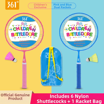 Vaikų badminton raketė (1 pora) | Geležies lydinio rėmas • Nailono siūlai • Svoris 85–89 g • Rankenos storis G2