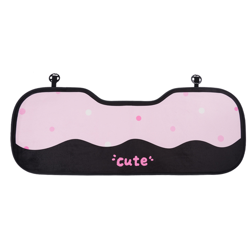 Автомобилна подложка за седалка, плосък стил, дизайн с панделка и коте, пълнител спонж, повърхност плюш, марка Yu cen