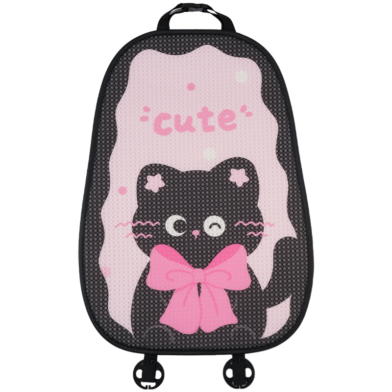 Автомобилна подложка за седалка, плосък стил, дизайн с панделка и коте, пълнител спонж, повърхност плюш, марка Yu cen