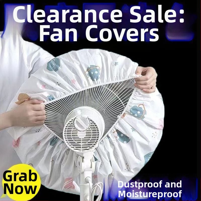 Nem szőtt textilből készült porvédő huzat háztartási ventilátorokhoz – univerzális teljes lefedés, geometriai forma, por elleni védelem