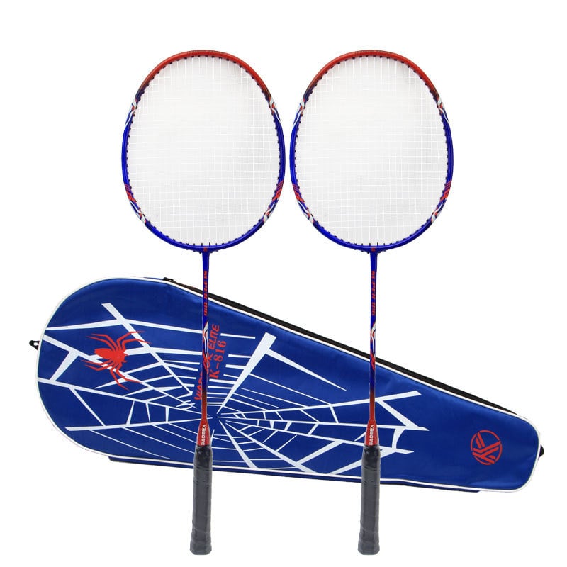 Set reketa za badminton — ultra lagan, okvir od karbonskih vlakana, dva reketa, za odrasle i djecu, težina 95-100 g, izdržljiv