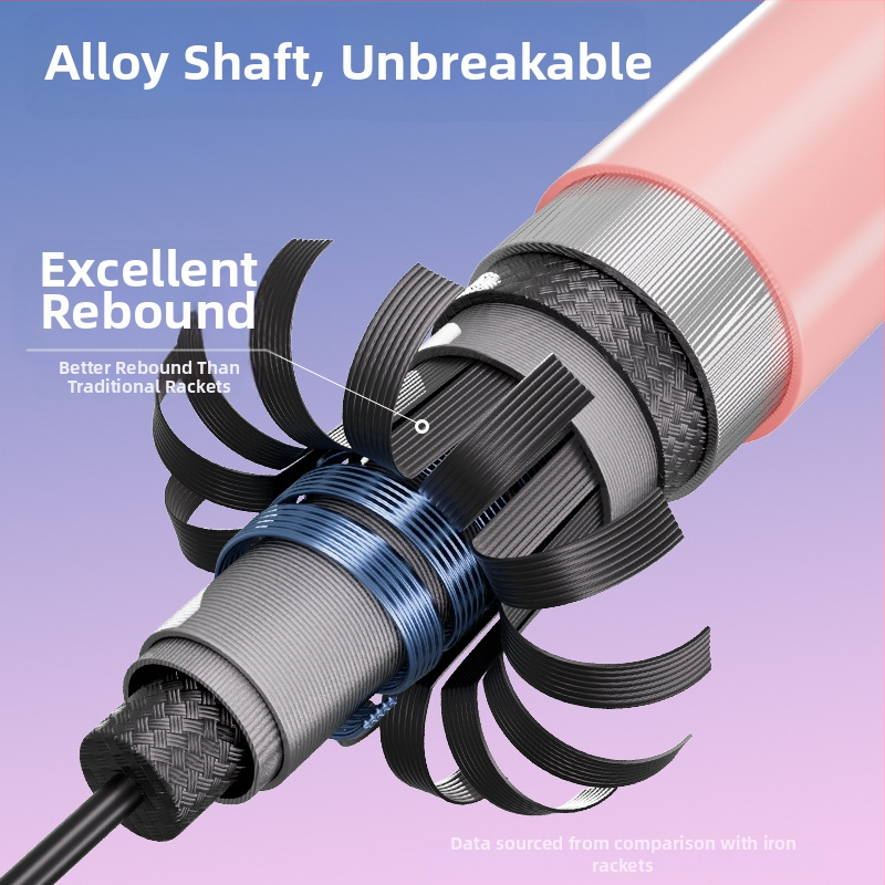 Комплект бадминтон ракети Bosska, ултралек, с рамка от железна сплав, нейлонови струни, тегло 90–94 г, комплект от две ракети за тренировка на възрастни