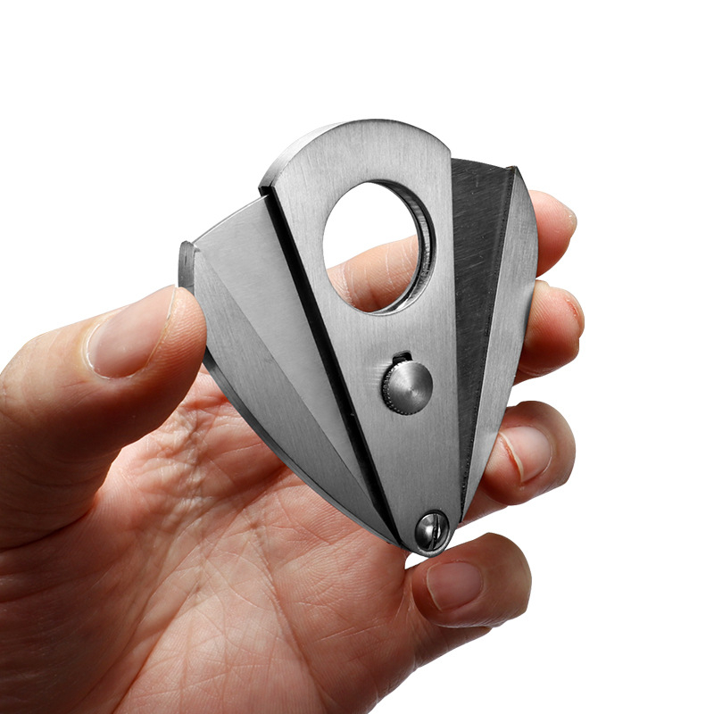 Cigaro peiliukas, nešiojamas ir kompakti, nerūdijantis plienas, šlifuotas paviršius, rankų darbas