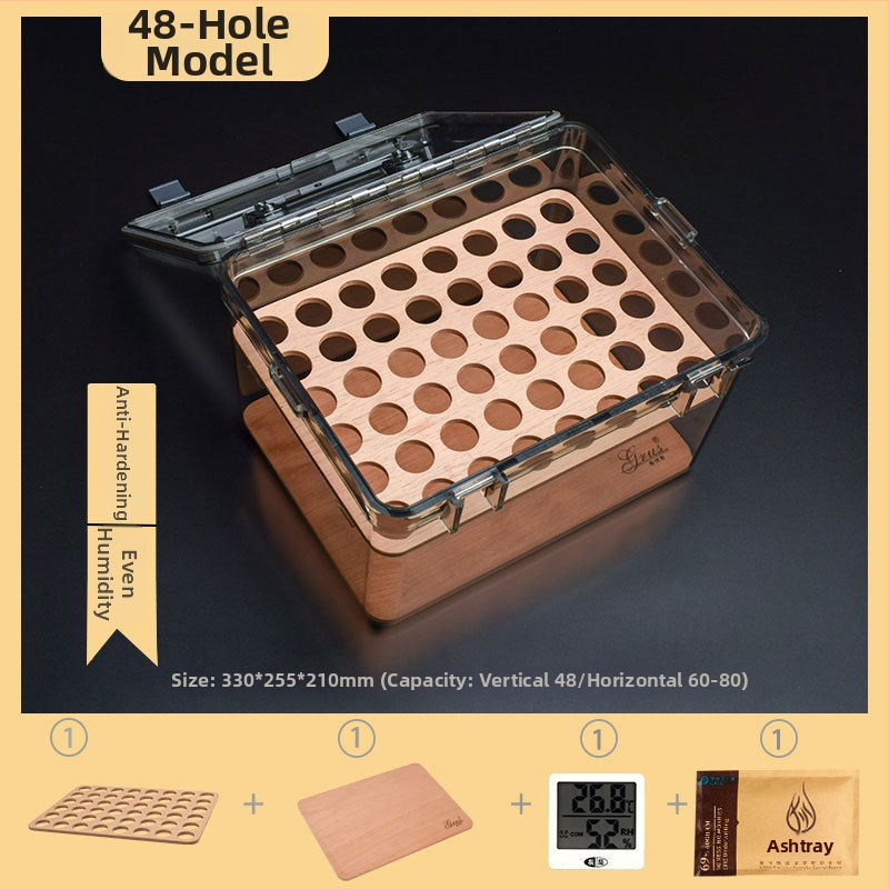 Sigarām mitruma glabāšanas kastīte no Spānijas ciedra, noslēgta, mitrumizturīga, ar lielu ietilpību, pret kaitēkļiem