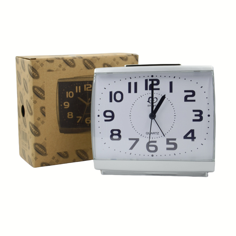Laua kell K10 – vaikne äratuskell, suured numbrid ja öine valgustus, patareidega toidetav, ühesuunaline, plastikust korpus
