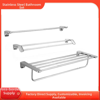 Nerūdijančio plieno rankšluosčių laikiklis vonios kambariui - chromu dengtas paviršius, komplektas 2–6 vienetai, ženklo Jierun, prekės kodas A2200