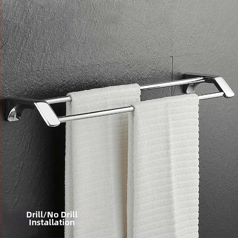 Nerūsējošā tērauda dvieļu plaukts vannas istabai - hromēts pārklājums, komplekts 2–6 gab., zīmols Jierun, preces kods A2200