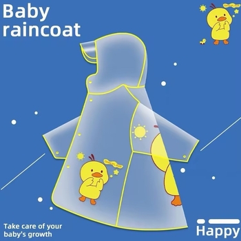 Laste karikatuuridega vihm pončo, unisex, PVC-kangas, tavalise paksusega, jalgrattasõiduks