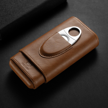 Ādas cigāru komplekts — viegls grezns stils, zīmols Cigarloong/qielong, pielāgošana pieejama