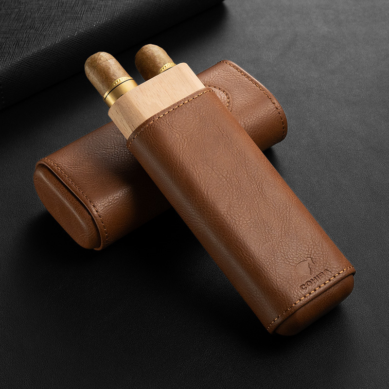 Ādas cigāru komplekts — viegls grezns stils, zīmols Cigarloong/qielong, pielāgošana pieejama