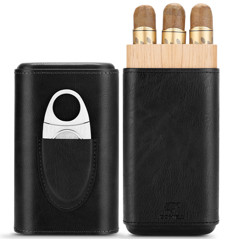 Ādas cigāru komplekts — viegls grezns stils, zīmols Cigarloong/qielong, pielāgošana pieejama