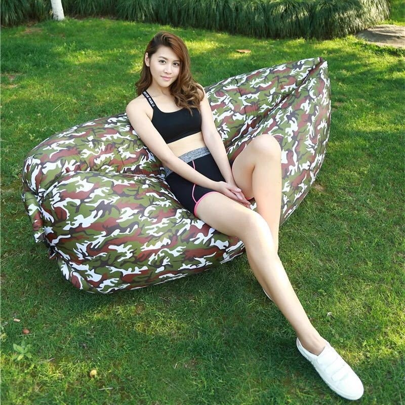 Надуваемо легло за къмпинг – портативно сгъваемо въздушно канапе, Oxford плат, товароносимост до 200 кг, тегло 0,8 кг