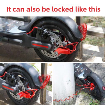 DEROACE/Dilushi elektrilise sõiduki lukk vargusevastase alarmiga, mudel 1, tootekood 0088, Ameerika stiil