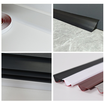 PVC élvédő profil, öntapadós, vízálló, rugalmas, fürdőszoba padlói és falaihoz