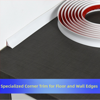 PVC élvédő profil, öntapadós, vízálló, rugalmas, fürdőszoba padlói és falaihoz