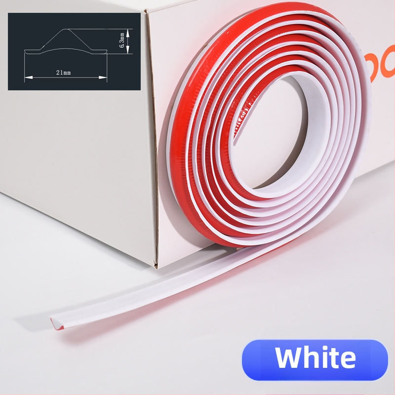 PVC élvédő profil, öntapadós, vízálló, rugalmas, fürdőszoba padlói és falaihoz