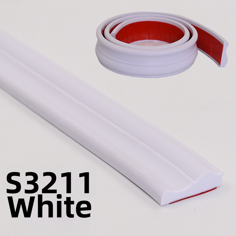 PVC élvédő profil, öntapadós, vízálló, rugalmas, fürdőszoba padlói és falaihoz