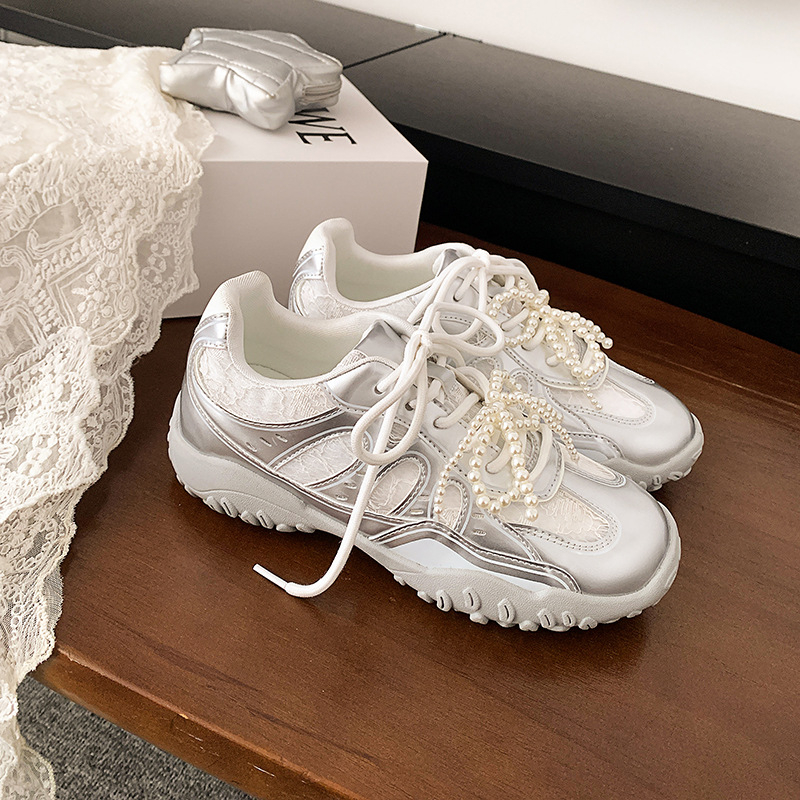 Ženske tenisice za povećanje visine s kožnim gornjim dijelom, skriveni 3-5 cm potpetica, gumena potplat, EVA uložak