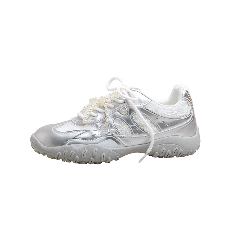 Ženske tenisice za povećanje visine s kožnim gornjim dijelom, skriveni 3-5 cm potpetica, gumena potplat, EVA uložak