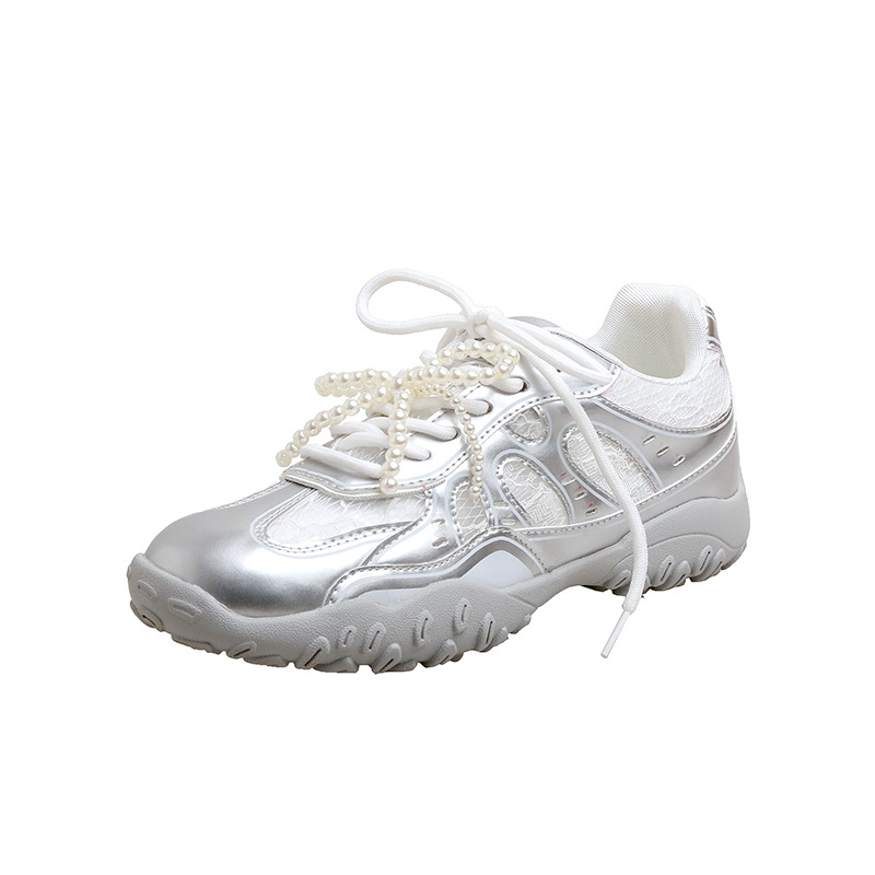 Ženske tenisice za povećanje visine s kožnim gornjim dijelom, skriveni 3-5 cm potpetica, gumena potplat, EVA uložak