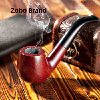 Pipa od sandalovog drveta, zakrivljenog dizajna, višekratna upotreba, mogućnost tiska logotipa