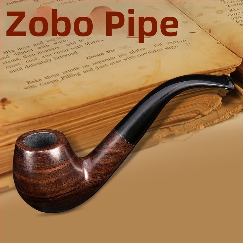 Pipa od sandalovog drveta, zakrivljenog dizajna, višekratna upotreba, mogućnost tiska logotipa