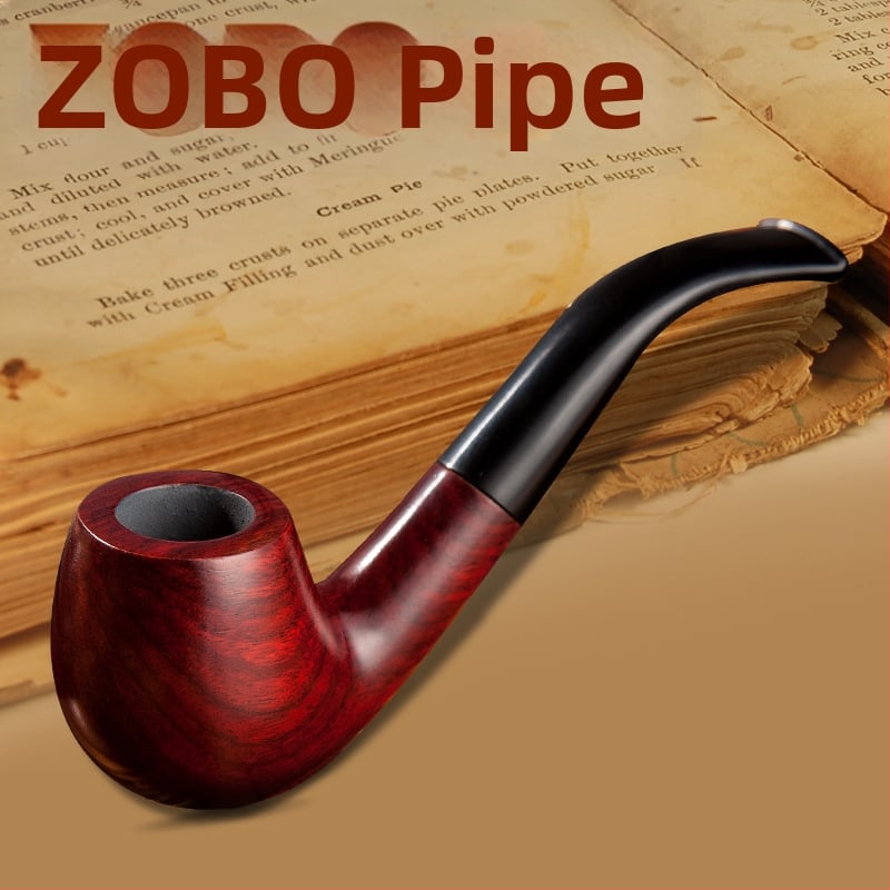 Pipa od sandalovog drveta, zakrivljenog dizajna, višekratna upotreba, mogućnost tiska logotipa