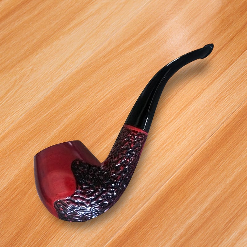 Pipa od sandalovog drveta, zakrivljenog dizajna, višekratna upotreba, mogućnost tiska logotipa