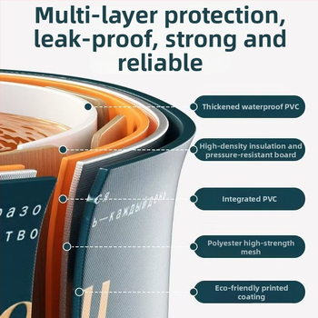 Sulankstoma vonia suaugusiems su dangteliu, vandeniui atspari medžiaga, izoliuota, su sėdėjimo galimybe