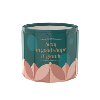 Сгъваема вана за възрастни със капак, водоустойчива материя, изолирана, седалка