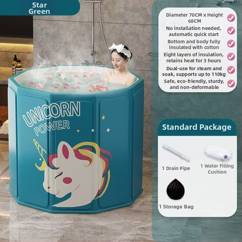 Sulankstoma vonia suaugusiems su dangteliu, vandeniui atspari medžiaga, izoliuota, su sėdėjimo galimybe