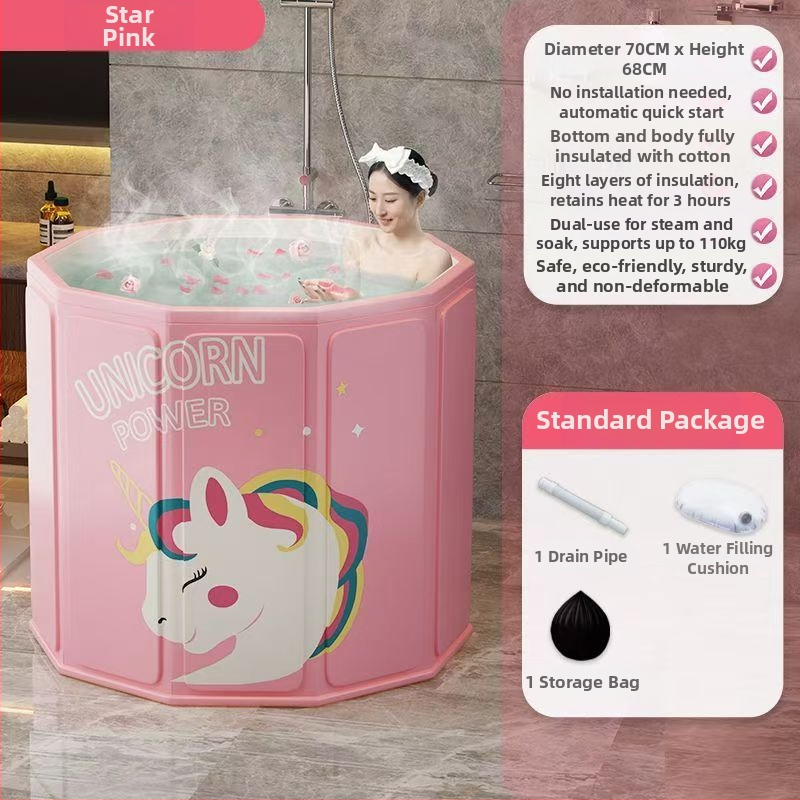 Sulankstoma vonia suaugusiems su dangteliu, vandeniui atspari medžiaga, izoliuota, su sėdėjimo galimybe