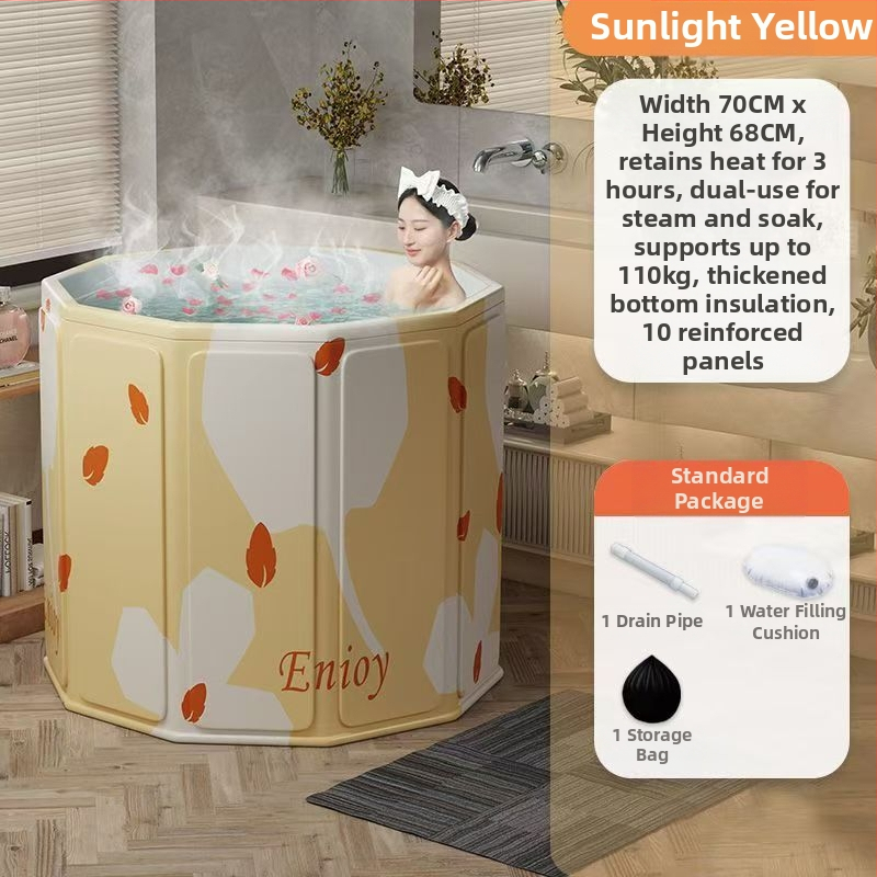 Sulankstoma vonia suaugusiems su dangteliu, vandeniui atspari medžiaga, izoliuota, su sėdėjimo galimybe