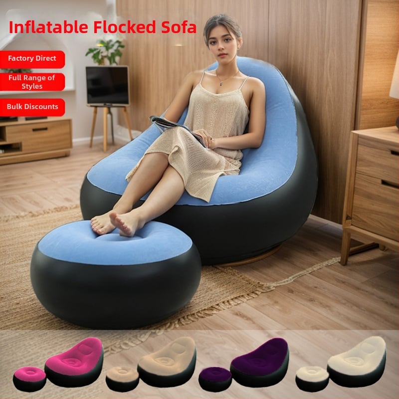 YOUYUN puhutav diivan, kokkupandav lõõgastustool koos jalgade toestuse ja seljatoega, mudel YY-250922, Pärind: Zhejiang, Toote kategooria: puhutav diivan, Piirvahelise ekspordi eksklusiivne tarne: Jah