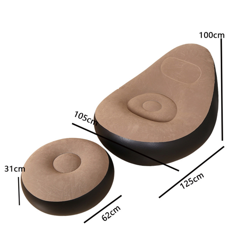 YOUYUN puhutav diivan, kokkupandav lõõgastustool koos jalgade toestuse ja seljatoega, mudel YY-250922, Pärind: Zhejiang, Toote kategooria: puhutav diivan, Piirvahelise ekspordi eksklusiivne tarne: Jah