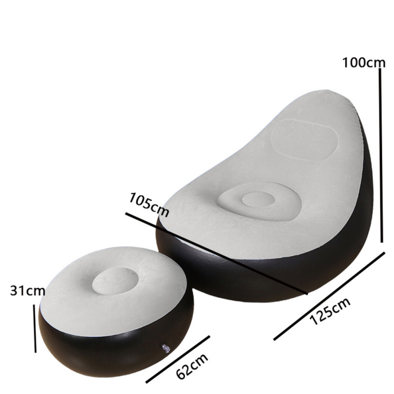 YOUYUN puhutav diivan, kokkupandav lõõgastustool koos jalgade toestuse ja seljatoega, mudel YY-250922, Pärind: Zhejiang, Toote kategooria: puhutav diivan, Piirvahelise ekspordi eksklusiivne tarne: Jah