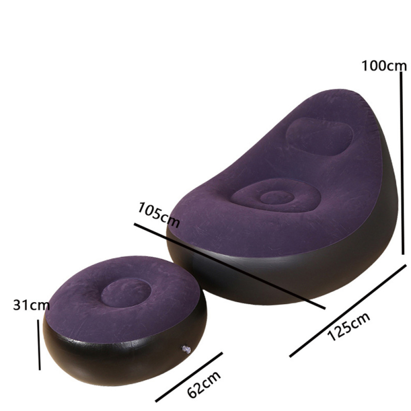 YOUYUN puhutav diivan, kokkupandav lõõgastustool koos jalgade toestuse ja seljatoega, mudel YY-250922, Pärind: Zhejiang, Toote kategooria: puhutav diivan, Piirvahelise ekspordi eksklusiivne tarne: Jah