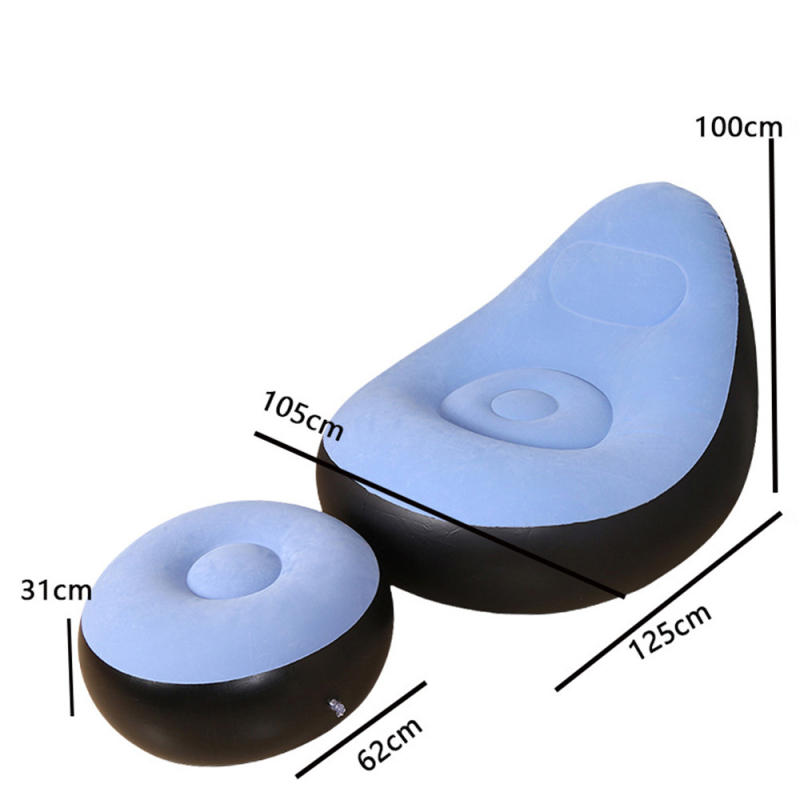 YOUYUN puhutav diivan, kokkupandav lõõgastustool koos jalgade toestuse ja seljatoega, mudel YY-250922, Pärind: Zhejiang, Toote kategooria: puhutav diivan, Piirvahelise ekspordi eksklusiivne tarne: Jah