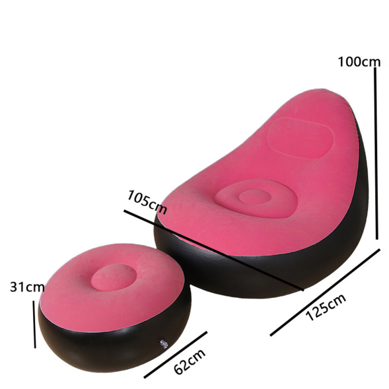 YOUYUN puhutav diivan, kokkupandav lõõgastustool koos jalgade toestuse ja seljatoega, mudel YY-250922, Pärind: Zhejiang, Toote kategooria: puhutav diivan, Piirvahelise ekspordi eksklusiivne tarne: Jah