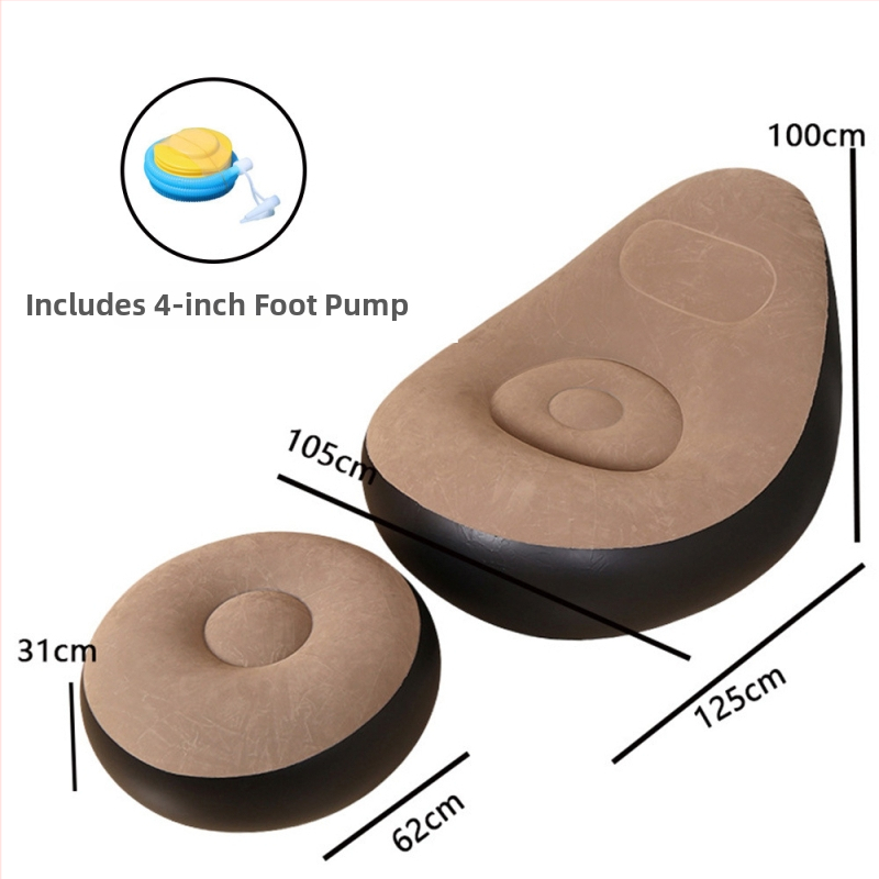 YOUYUN puhutav diivan, kokkupandav lõõgastustool koos jalgade toestuse ja seljatoega, mudel YY-250922, Pärind: Zhejiang, Toote kategooria: puhutav diivan, Piirvahelise ekspordi eksklusiivne tarne: Jah