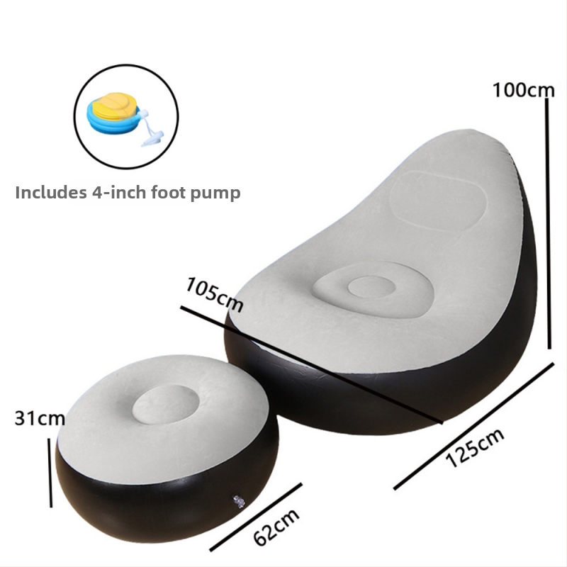 YOUYUN puhutav diivan, kokkupandav lõõgastustool koos jalgade toestuse ja seljatoega, mudel YY-250922, Pärind: Zhejiang, Toote kategooria: puhutav diivan, Piirvahelise ekspordi eksklusiivne tarne: Jah