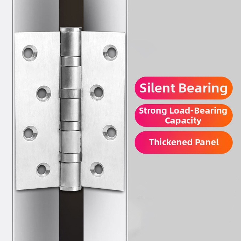 Nerūdijančio plieno durų vyris, plokščias atidarymas; didelė apkrova, tylus guolis; modelis YDX1047; tinka medinėms durims, langams, spintoms, medinėms dėžėms