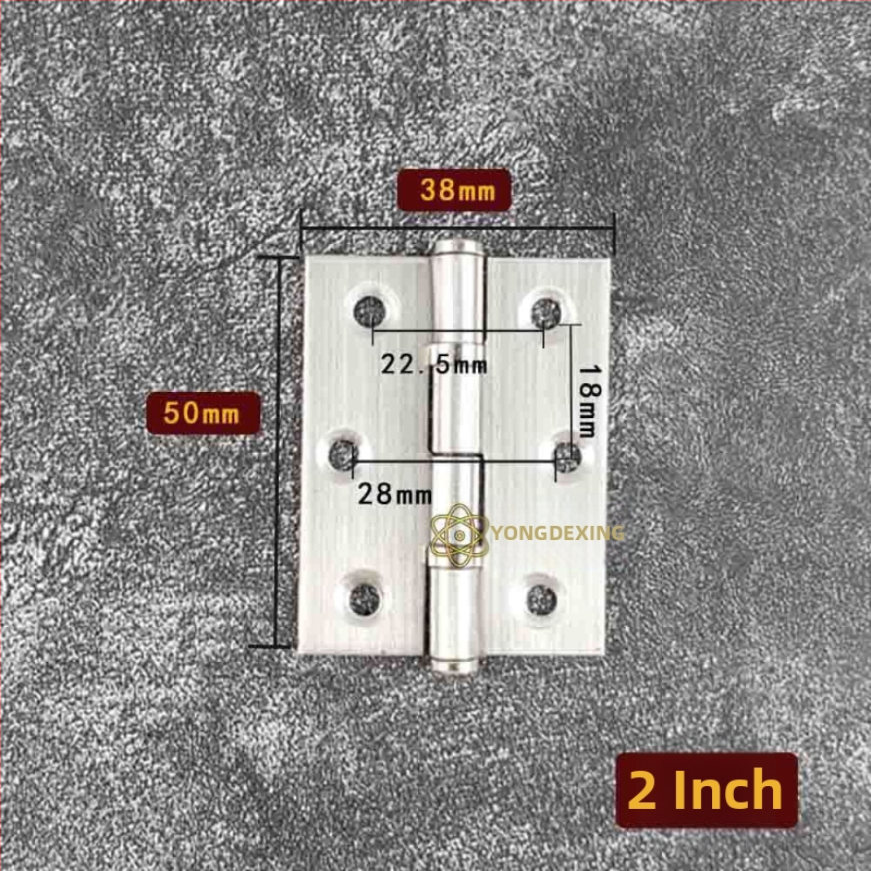 Nerūdijančio plieno durų vyris, plokščias atidarymas; didelė apkrova, tylus guolis; modelis YDX1047; tinka medinėms durims, langams, spintoms, medinėms dėžėms