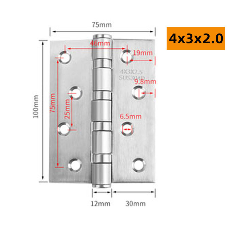 Nerūdijančio plieno durų vyris, plokščias atidarymas; didelė apkrova, tylus guolis; modelis YDX1047; tinka medinėms durims, langams, spintoms, medinėms dėžėms