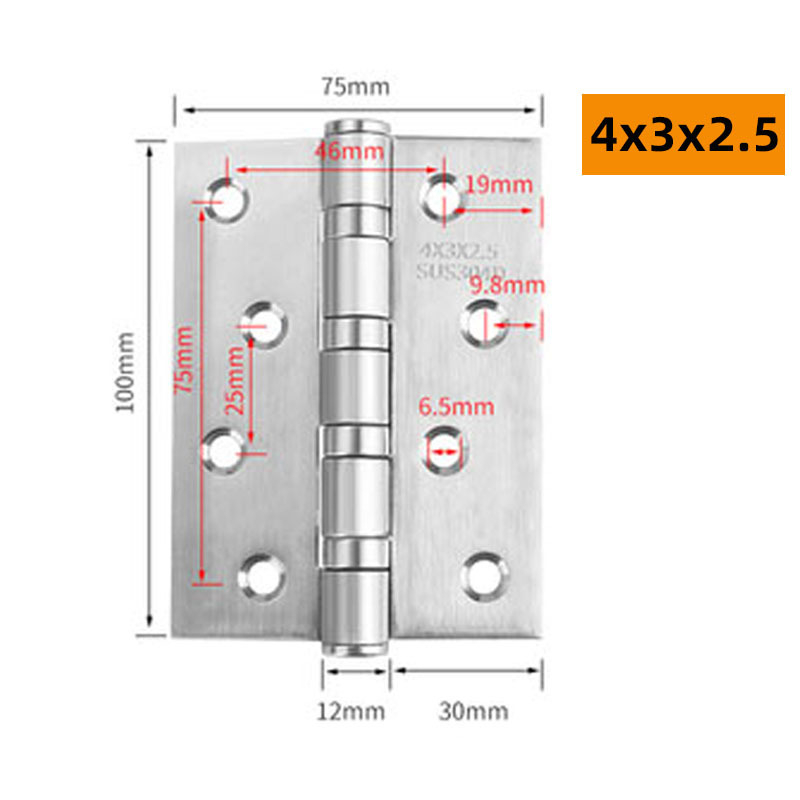 Nerūdijančio plieno durų vyris, plokščias atidarymas; didelė apkrova, tylus guolis; modelis YDX1047; tinka medinėms durims, langams, spintoms, medinėms dėžėms