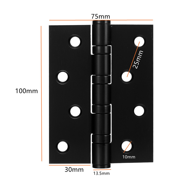 Nerūdijančio plieno durų vyris, plokščias atidarymas; didelė apkrova, tylus guolis; modelis YDX1047; tinka medinėms durims, langams, spintoms, medinėms dėžėms